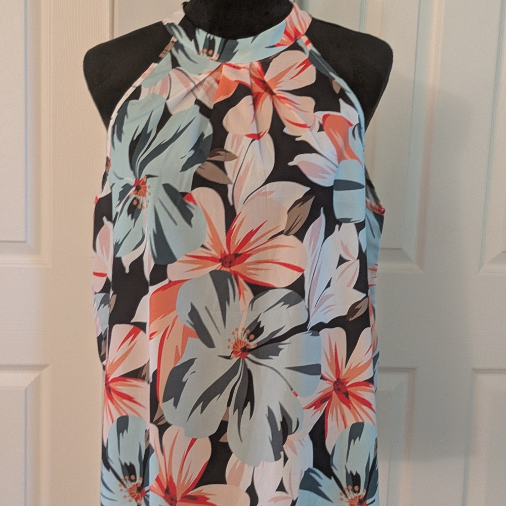 Floral Halter Neck Women's Top